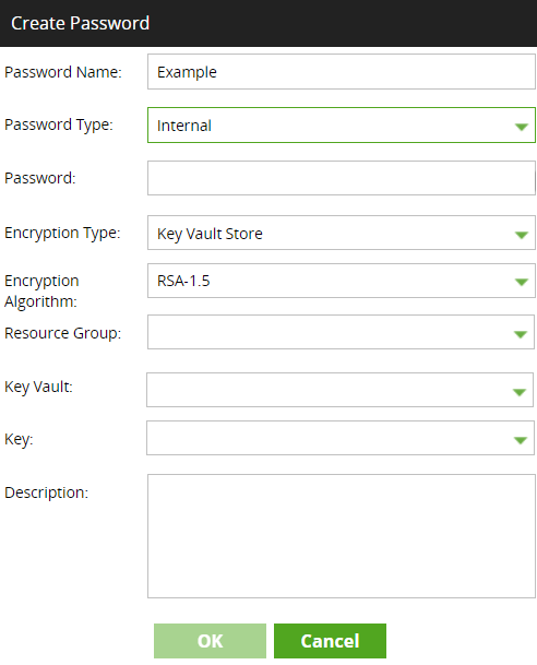 Creating a password using Azure Key Vault Store