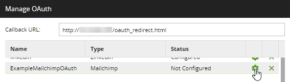 Configure OAuth settings