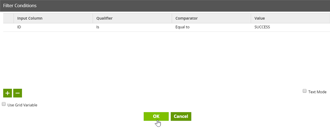 Edit Filter Properties