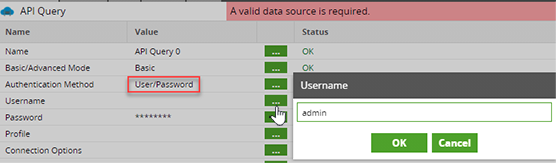 Authentication Method-User/password
