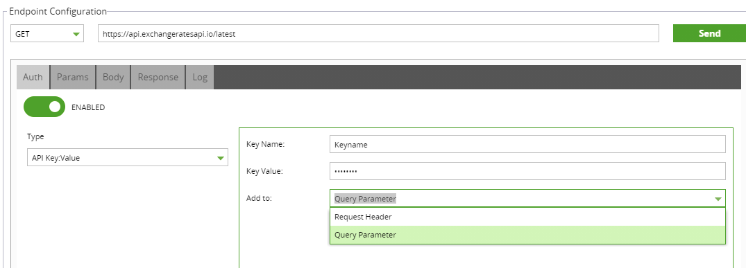 User Interface-API Key Auth