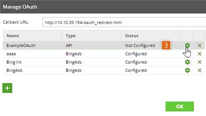 OAuth Settings