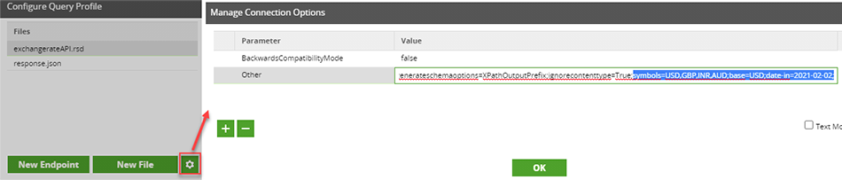 Manage Connection Options