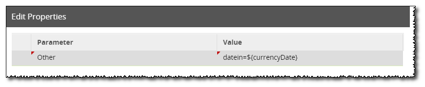 Edit Connection Parameters