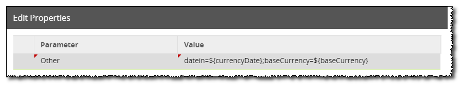 Edit Connection Parameters
