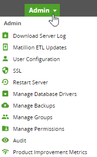 Admin menu