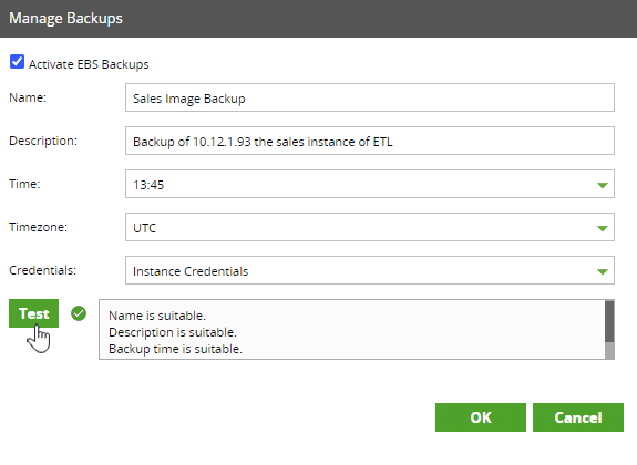 Manage Backups