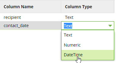 Add or edit grid variable columns