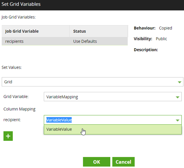 Setting grid variables