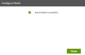 OAuth Authorization successful