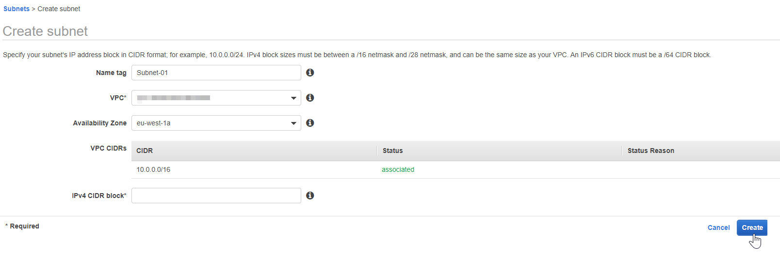 Create Subnet