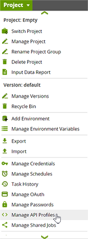 Manage API Profile