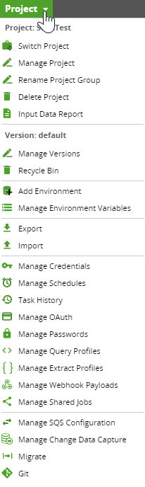 Project Menu
